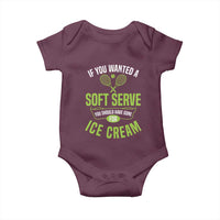 If You Wanted Soft Serve Gone For Ice Cream Baby Onesie Funny Tennis Player Gift - Wonder Print Shop