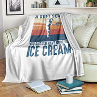 Retro Tennis Player Gift Throw Blanket If You Wanted Soft Serve Gone For Ice Cream - Wonder Print Shop