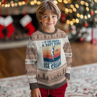 Retro Tennis Player Gift Ugly Christmas Sweater If You Wanted Soft Serve Gone For Ice Cream - Wonder Print Shop