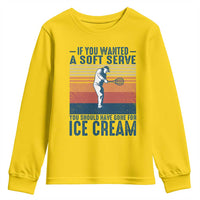 Retro Tennis Player Gift Youth Sweatshirt If You Wanted Soft Serve Gone For Ice Cream - Wonder Print Shop