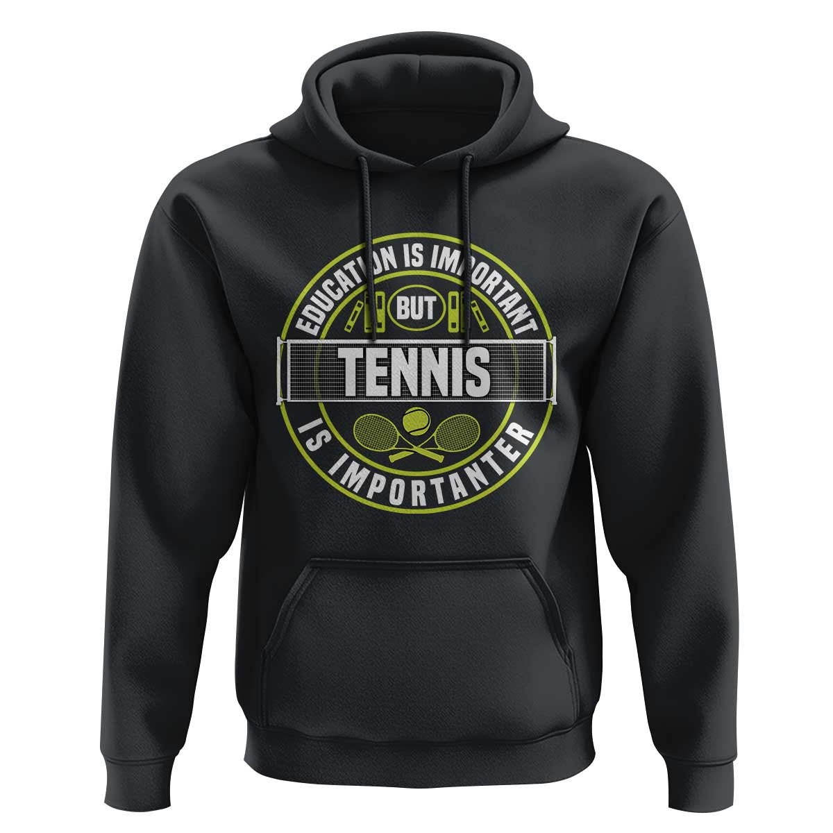Education Is Important But Tennis Is Importanter Hoodie Tennis Lover - Wonder Print Shop