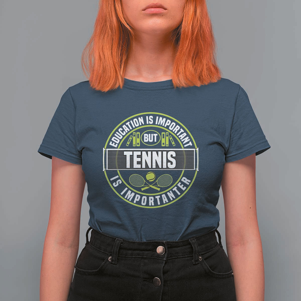 Education Is Important But Tennis Is Importanter T Shirt For Women Tennis Lover - Wonder Print Shop