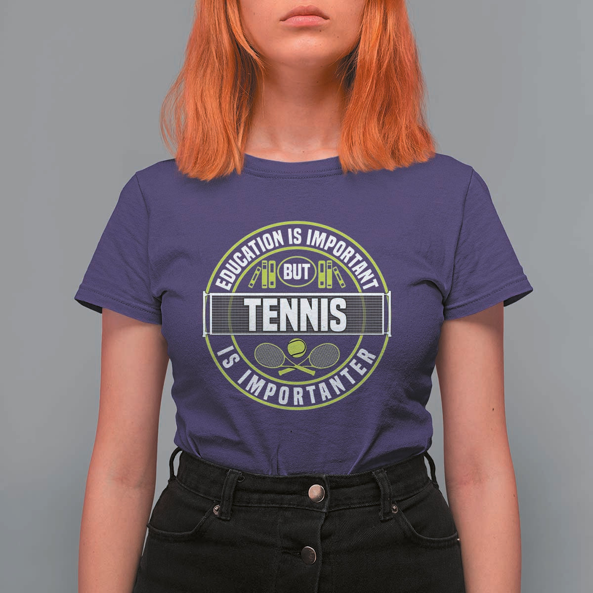 Education Is Important But Tennis Is Importanter T Shirt For Women Tennis Lover - Wonder Print Shop