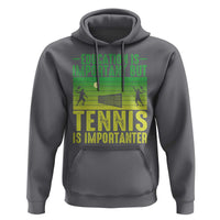 Vintage Retro Tennis Quote Hoodie Education Is Important But Tennis Is Importanter - Wonder Print Shop