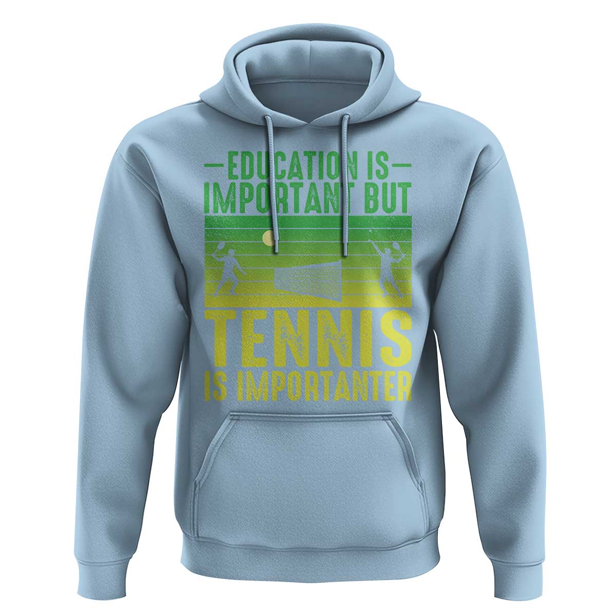 Vintage Retro Tennis Quote Hoodie Education Is Important But Tennis Is Importanter - Wonder Print Shop