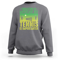 Vintage Retro Tennis Quote Sweatshirt Education Is Important But Tennis Is Importanter - Wonder Print Shop