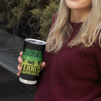 Vintage Retro Tennis Quote Tumbler Cup Education Is Important But Tennis Is Importanter - Wonder Print Shop