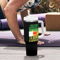 Vintage Retro Tennis Quote Tumbler With Handle Education Is Important But Tennis Is Importanter - Wonder Print Shop