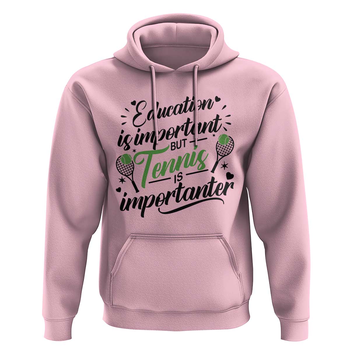 Education Is Important But Tennis Is Importanter Hoodie Funny Tennis Player Gift - Wonder Print Shop