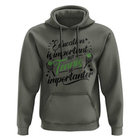 Education Is Important But Tennis Is Importanter Hoodie Funny Tennis Player Gift - Wonder Print Shop