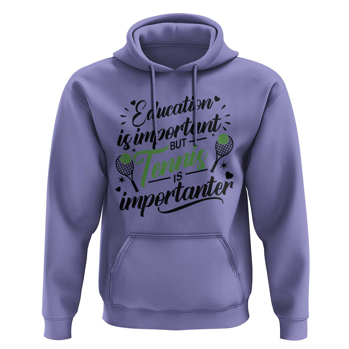 Education Is Important But Tennis Is Importanter Hoodie Funny Tennis Player Gift - Wonder Print Shop