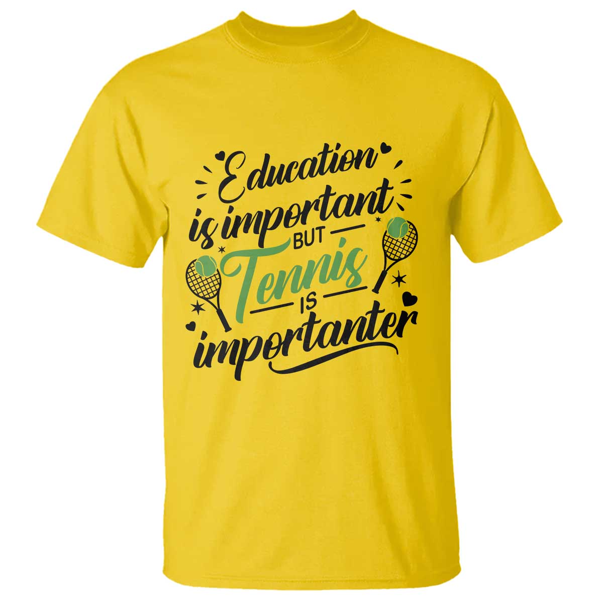 Education Is Important But Tennis Is Importanter T Shirt Funny Tennis Player Gift - Wonder Print Shop