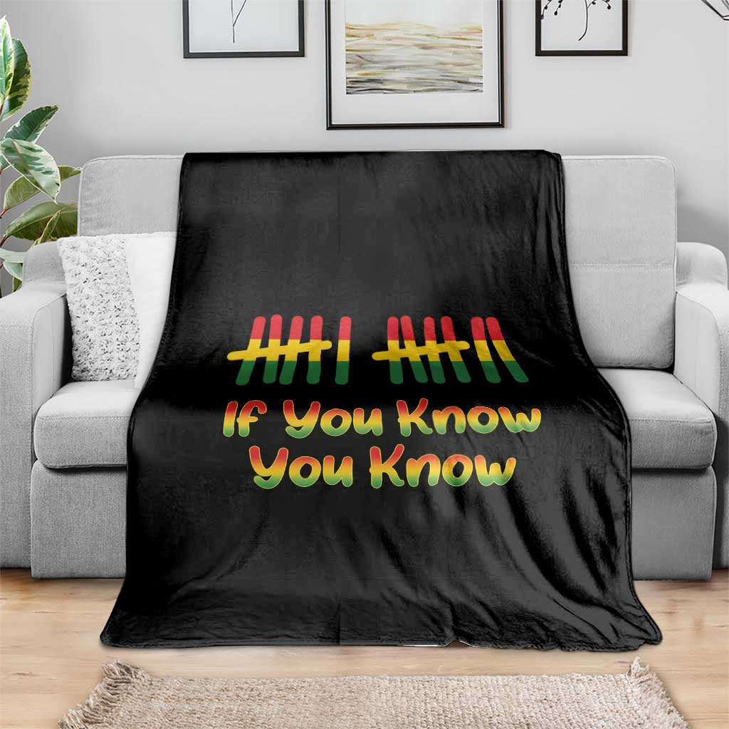 Funny Black History Six Seven Meme Throw Blanket If You Know You Know - Wonder Print Shop
