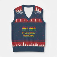 Funny Black History Six Seven Meme V-Neck Knit Sweater Vest If You Know You Know - Wonder Print Shop