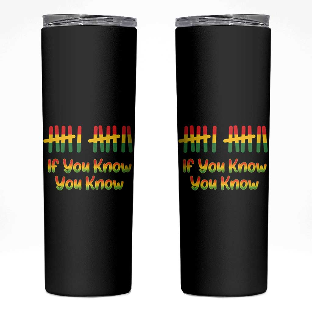 Funny Black History Six Seven Meme Skinny Tumbler If You Know You Know - Wonder Print Shop