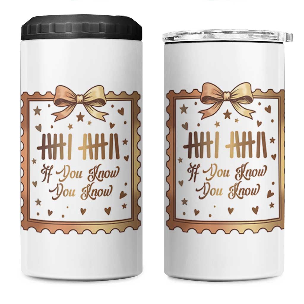 If You Know You Know Six Seven Meme 4 in 1 Can Cooler Tumbler African American Gift