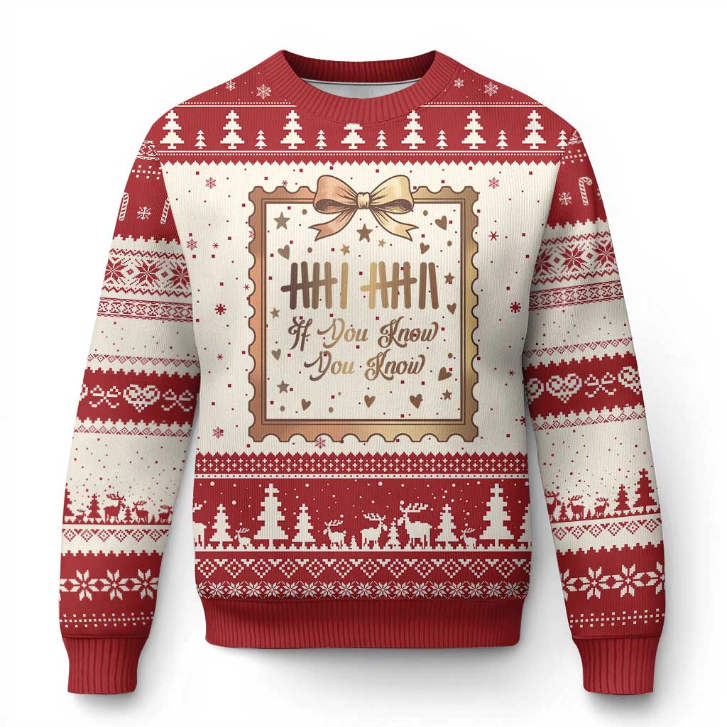 If You Know You Know Six Seven Meme Ugly Christmas Sweater African American Gift