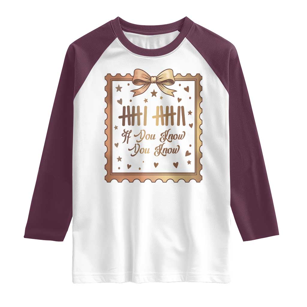 If You Know You Know Six Seven Meme Raglan Shirt African American Gift