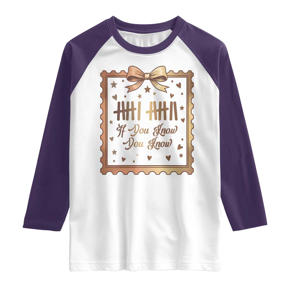 If You Know You Know Six Seven Meme Raglan Shirt African American Gift