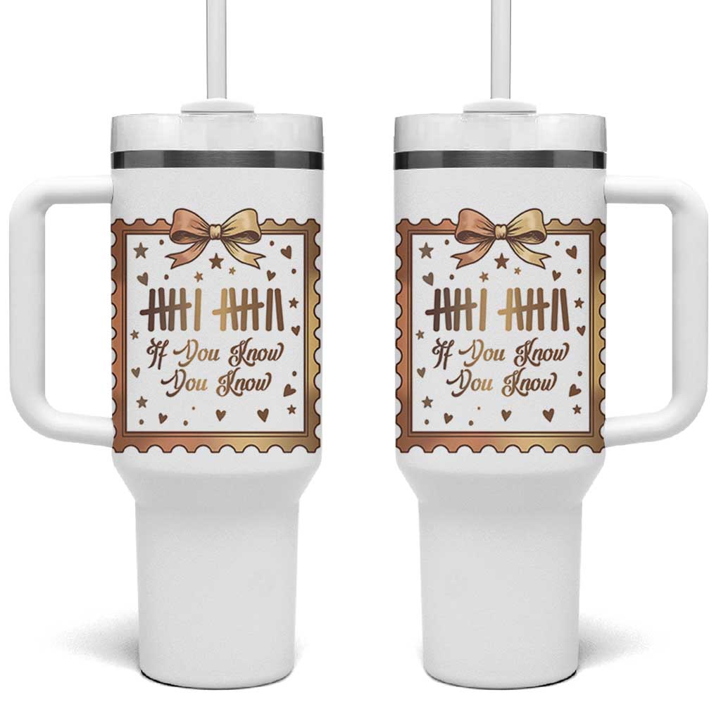 If You Know You Know Six Seven Meme Tumbler With Handle African American Gift