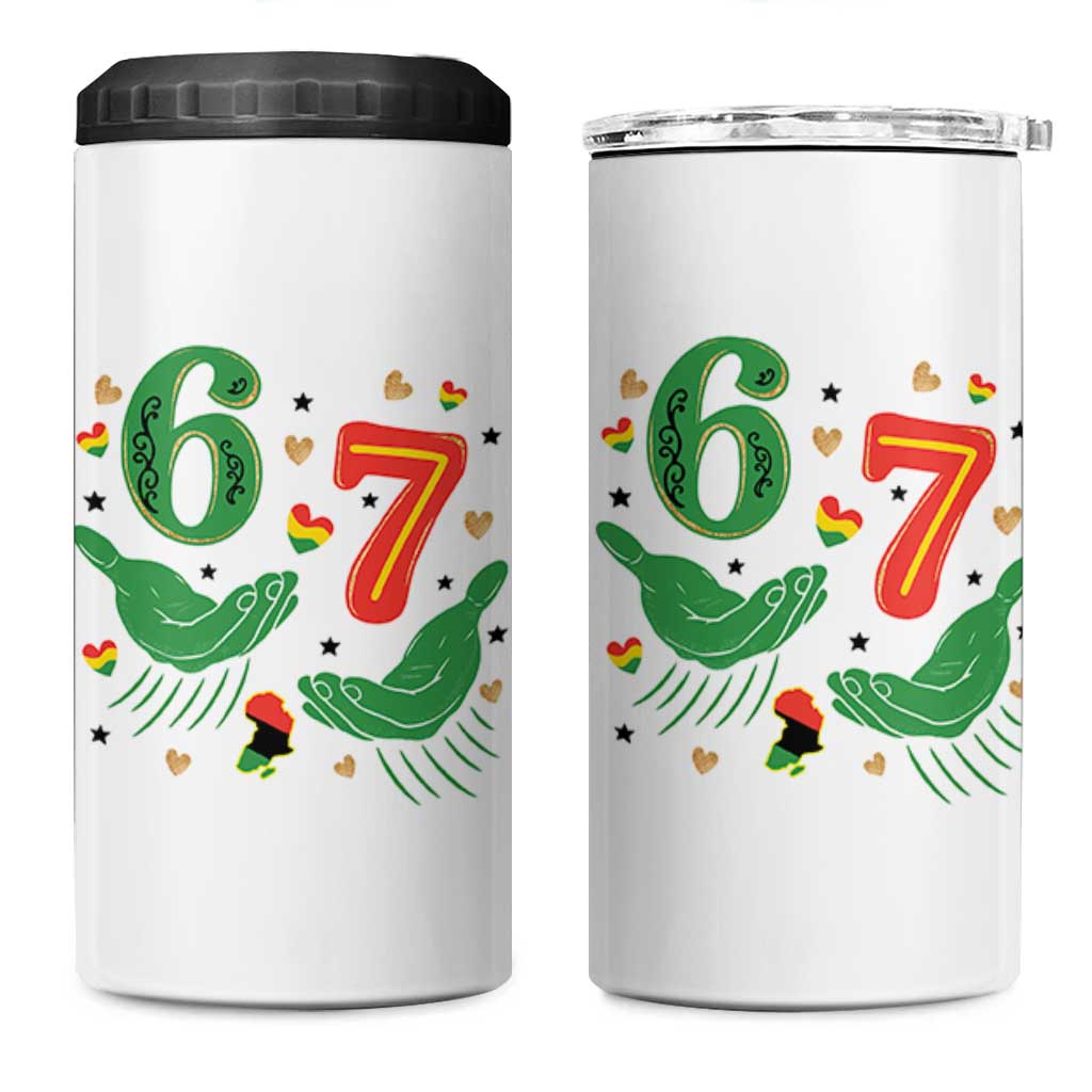 67 Meme Black History Month 4 in 1 Can Cooler Tumbler African American Gift