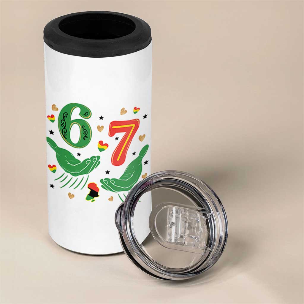 67 Meme Black History Month 4 in 1 Can Cooler Tumbler African American Gift