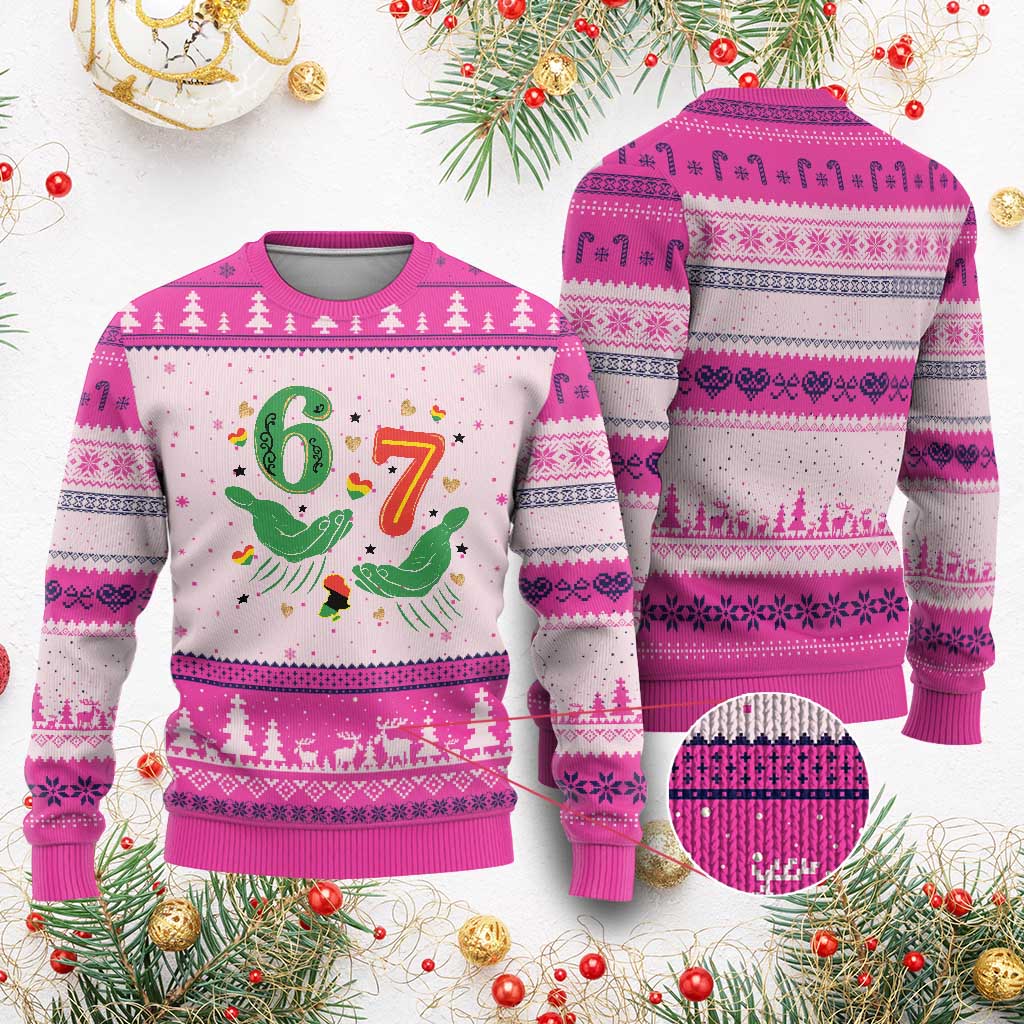 67 Meme Black History Month Ugly Christmas Sweater African American Gift