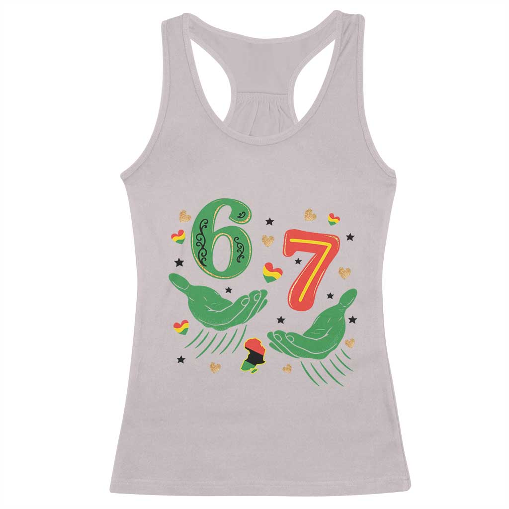 67 Meme Black History Month Racerback Tank Top African American Gift