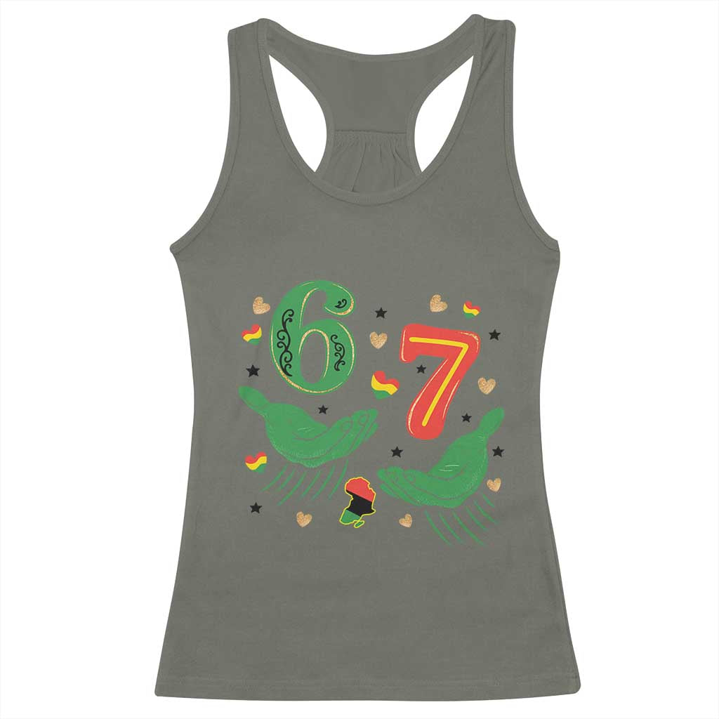67 Meme Black History Month Racerback Tank Top African American Gift