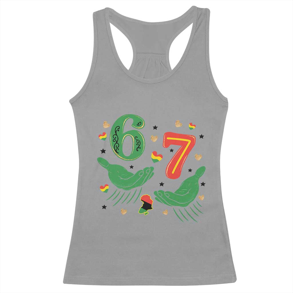 67 Meme Black History Month Racerback Tank Top African American Gift