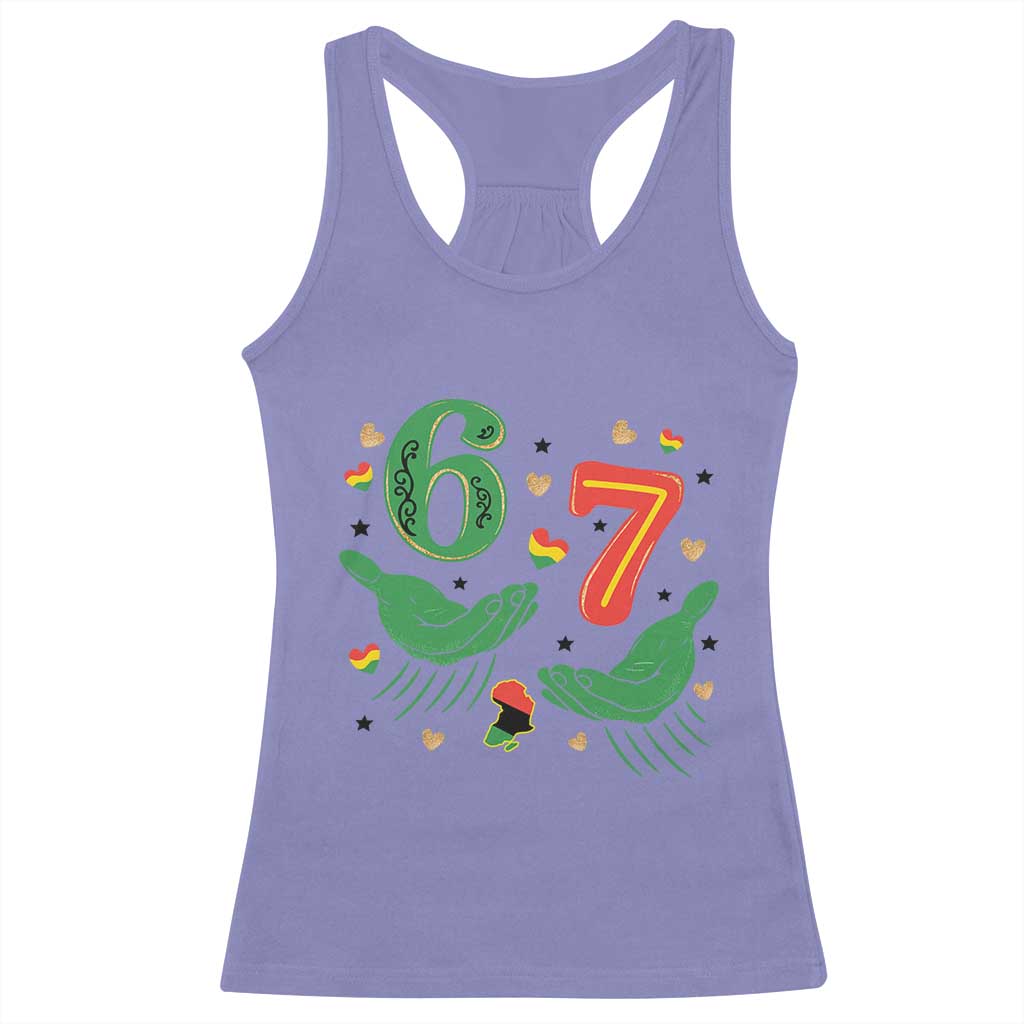 67 Meme Black History Month Racerback Tank Top African American Gift
