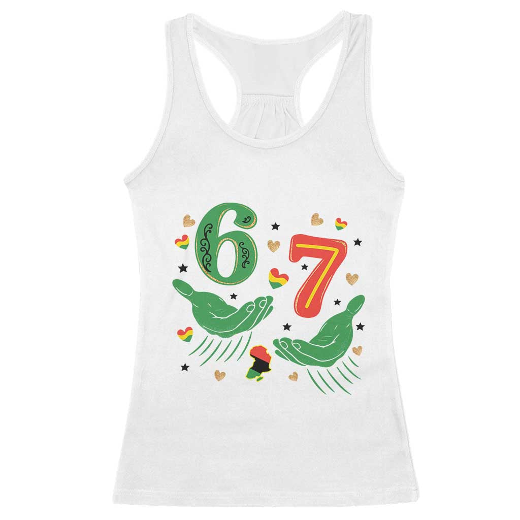 67 Meme Black History Month Racerback Tank Top African American Gift