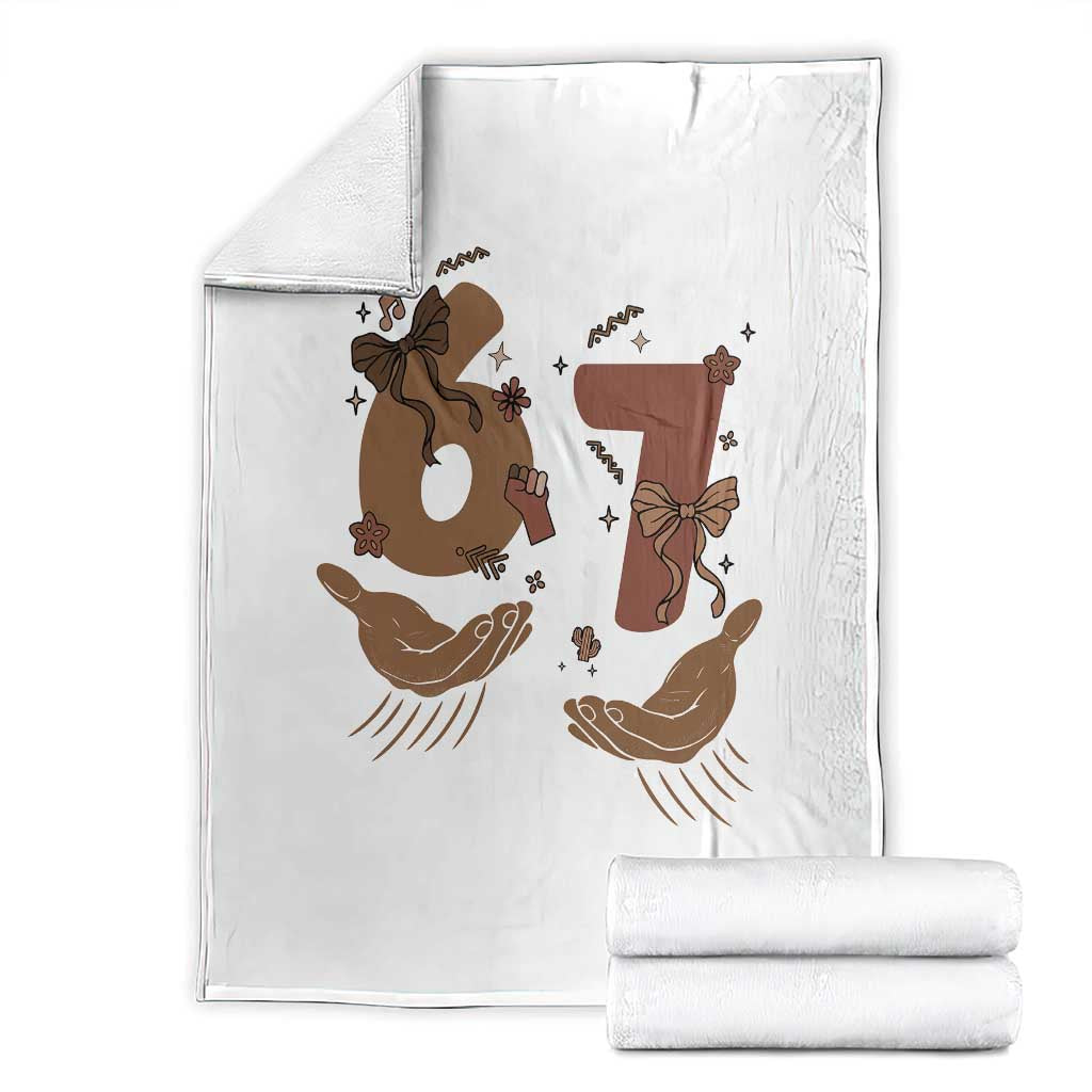 Funny Six Seven Meme Throw Blanket Black History Women Gift