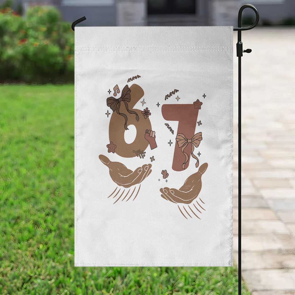 Funny Six Seven Meme Garden Flag Black History Women Gift
