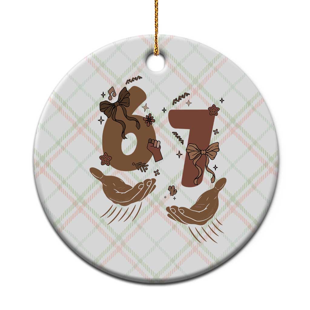 Funny Six Seven Meme Ceramic Ornament Black History Women Gift