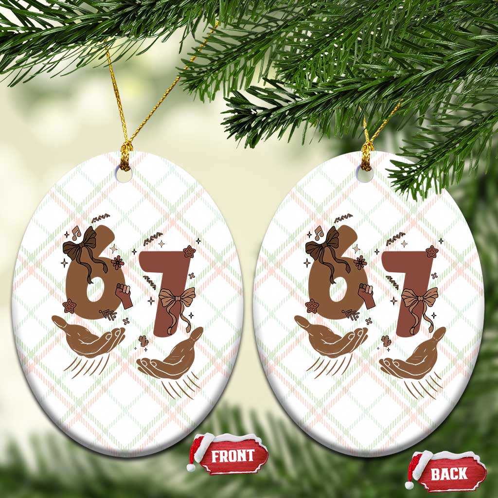 Funny Six Seven Meme Ceramic Ornament Black History Women Gift