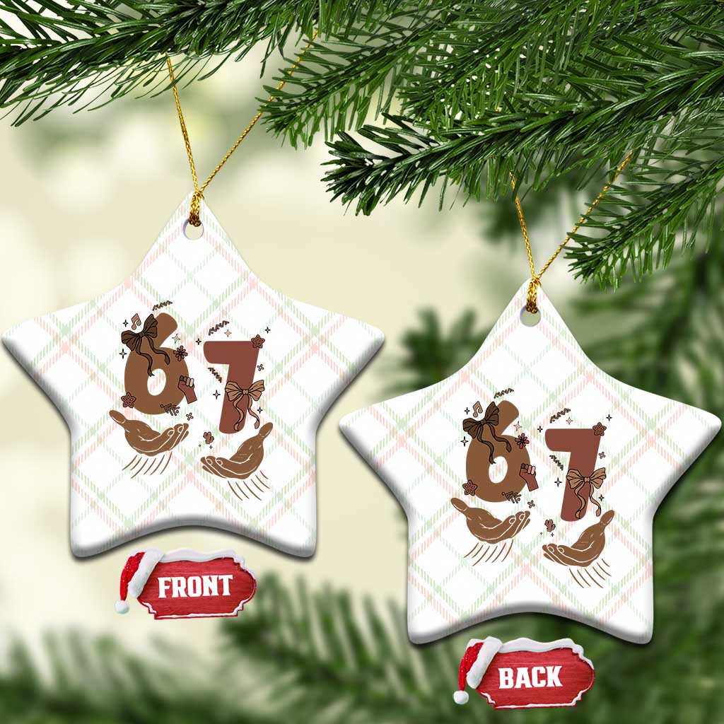 Funny Six Seven Meme Ceramic Ornament Black History Women Gift
