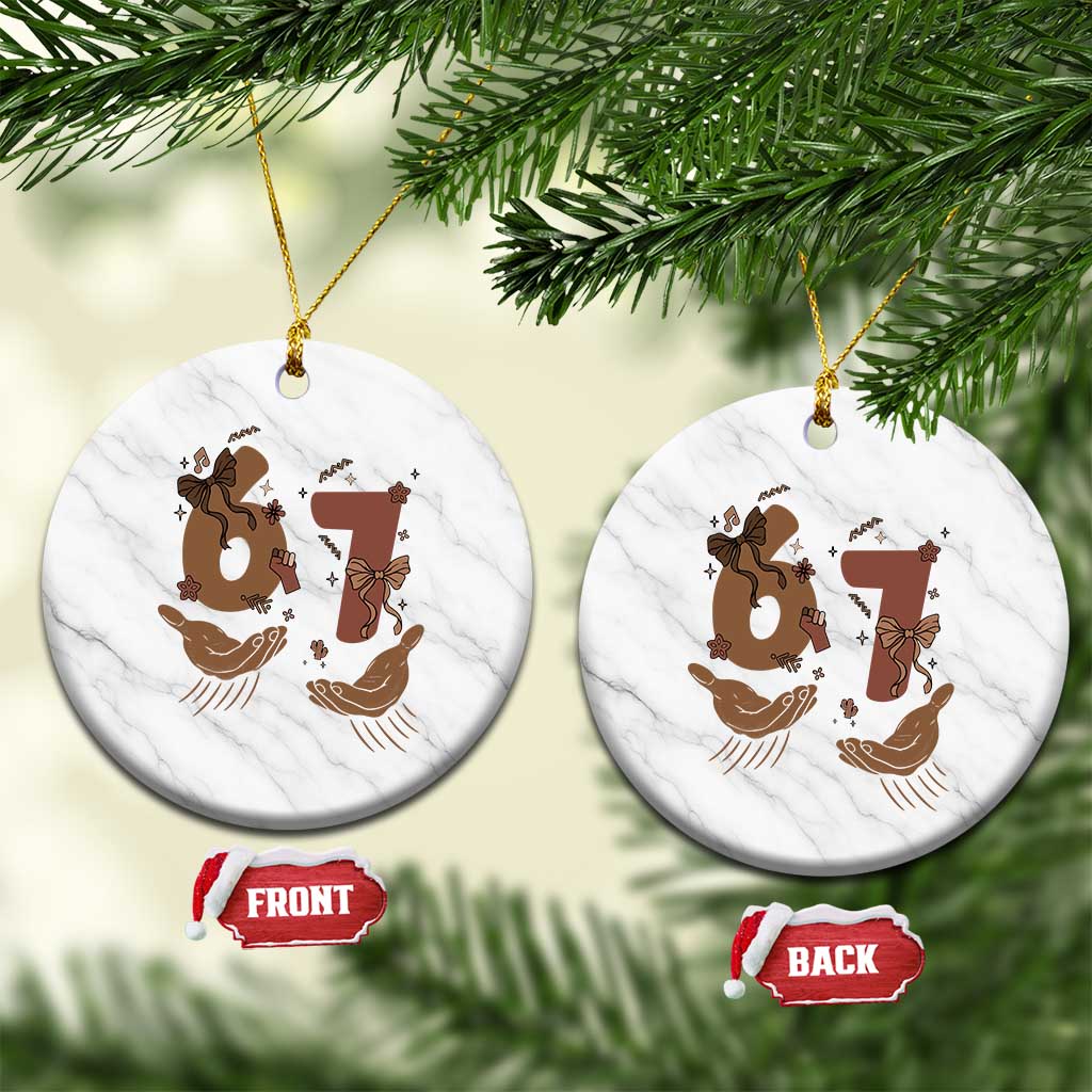 Funny Six Seven Meme Ceramic Ornament Black History Women Gift