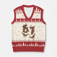 Funny Six Seven Meme V-Neck Knit Sweater Vest Black History Women Gift