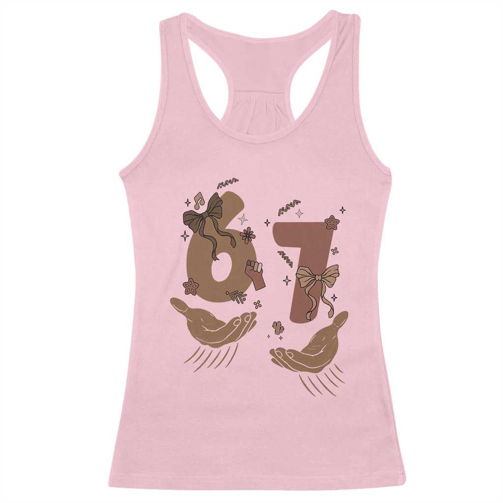 Funny Six Seven Meme Racerback Tank Top Black History Women Gift