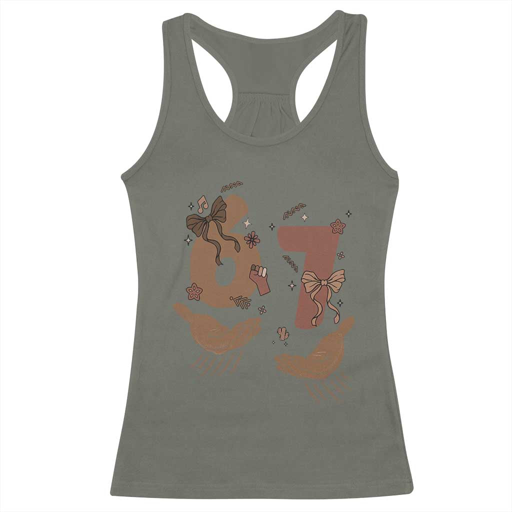 Funny Six Seven Meme Racerback Tank Top Black History Women Gift