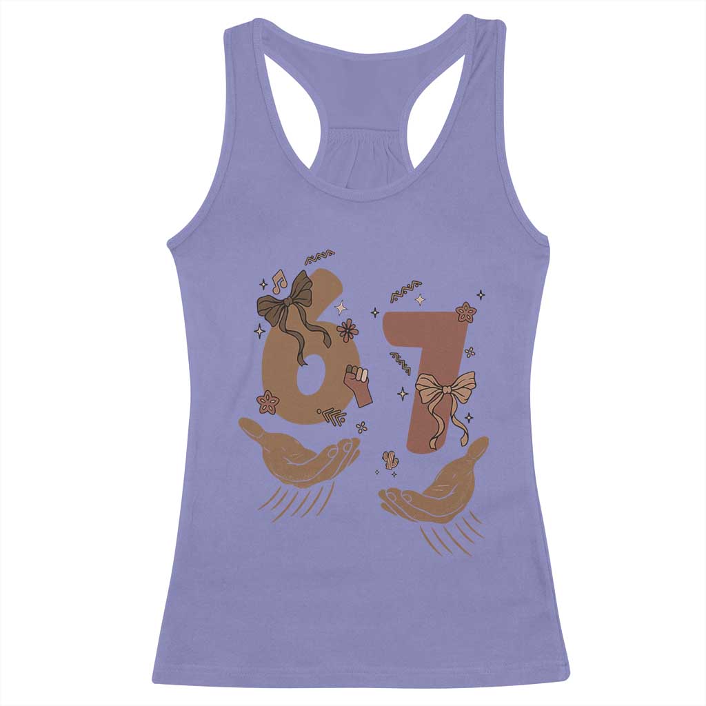 Funny Six Seven Meme Racerback Tank Top Black History Women Gift