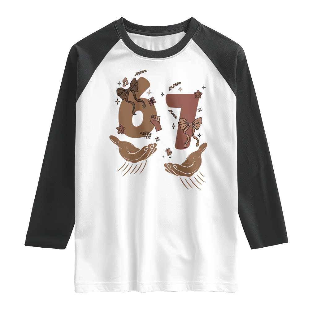 Funny Six Seven Meme Raglan Shirt Black History Women Gift