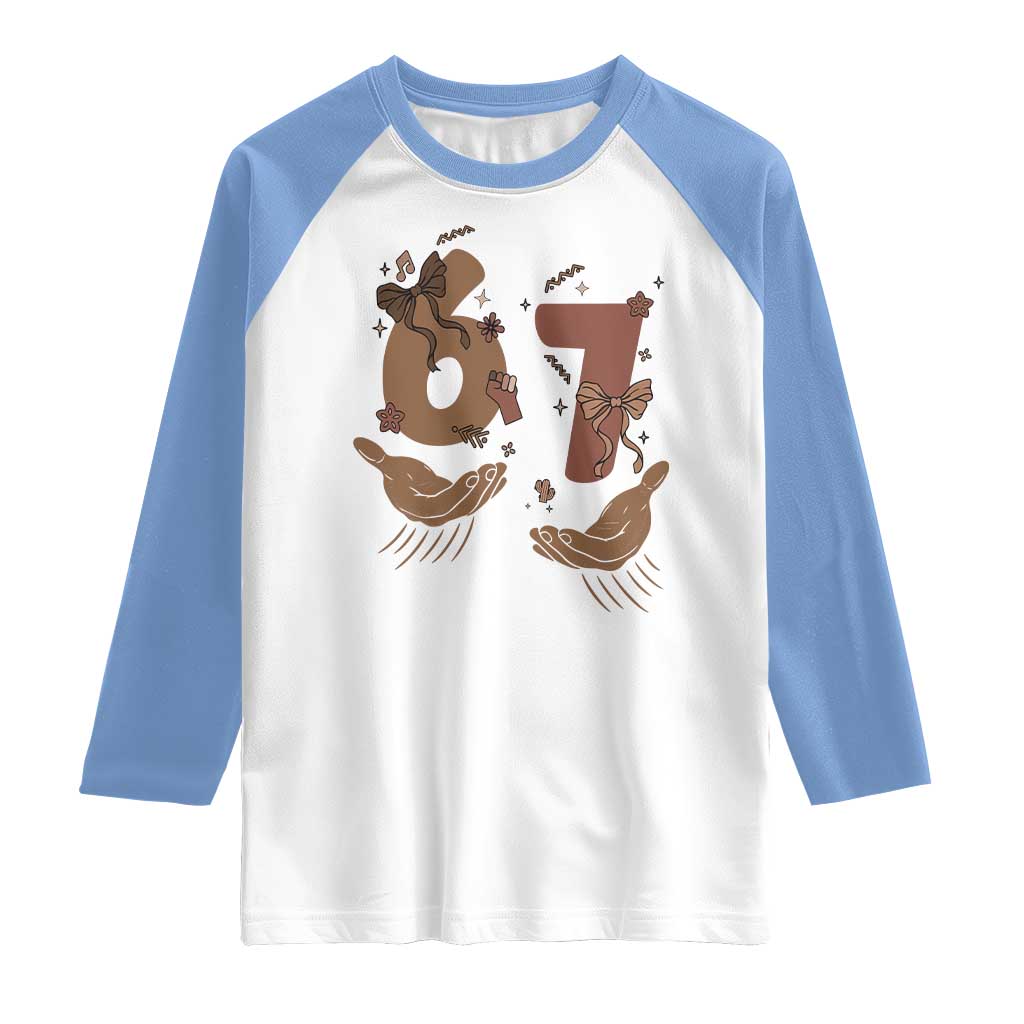 Funny Six Seven Meme Raglan Shirt Black History Women Gift