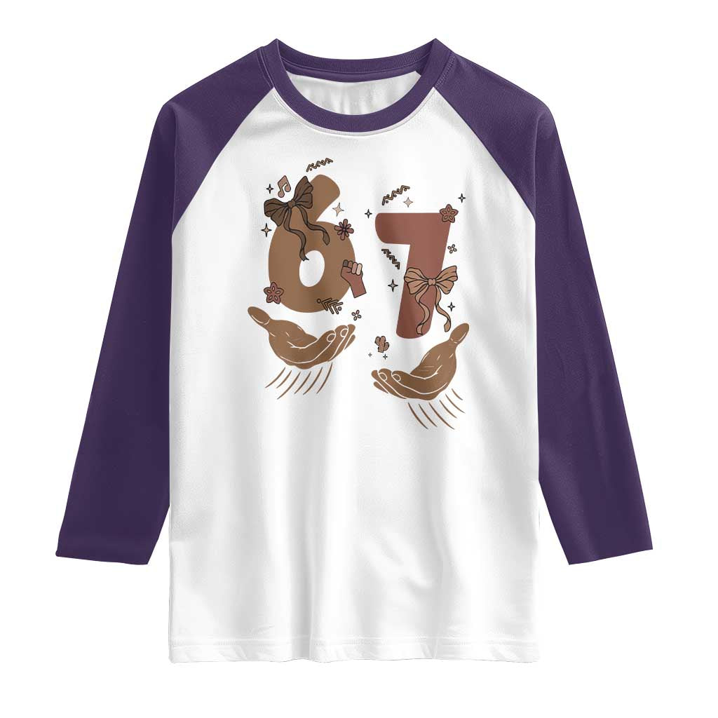 Funny Six Seven Meme Raglan Shirt Black History Women Gift