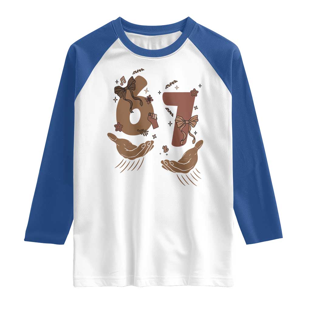 Funny Six Seven Meme Raglan Shirt Black History Women Gift