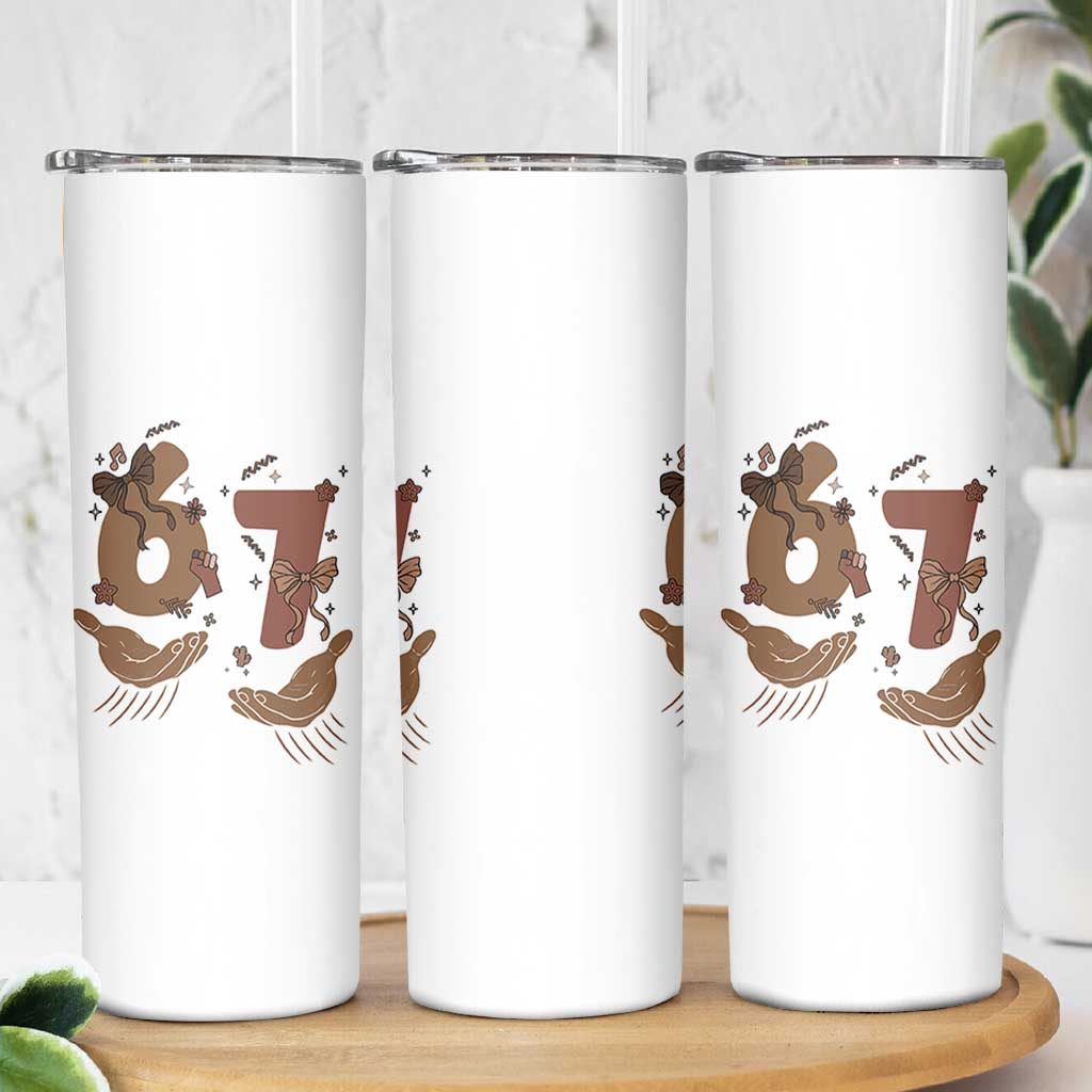 Funny Six Seven Meme Skinny Tumbler Black History Women Gift