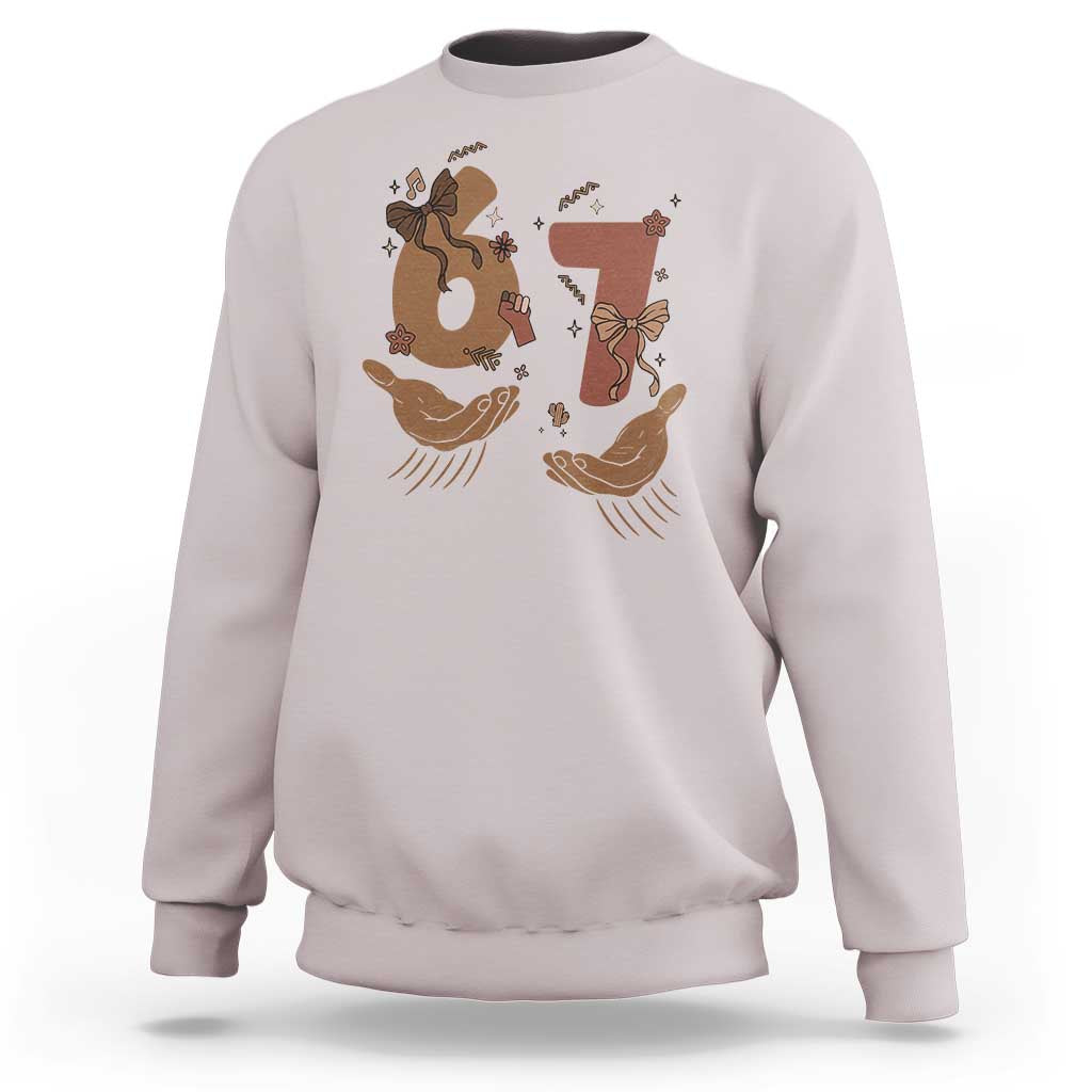 Funny Six Seven Meme Sweatshirt Black History Women Gift