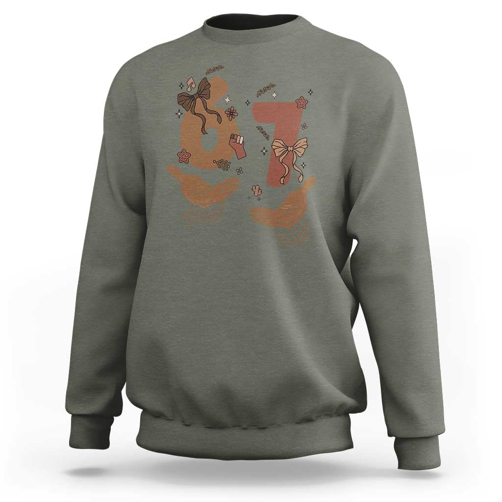 Funny Six Seven Meme Sweatshirt Black History Women Gift