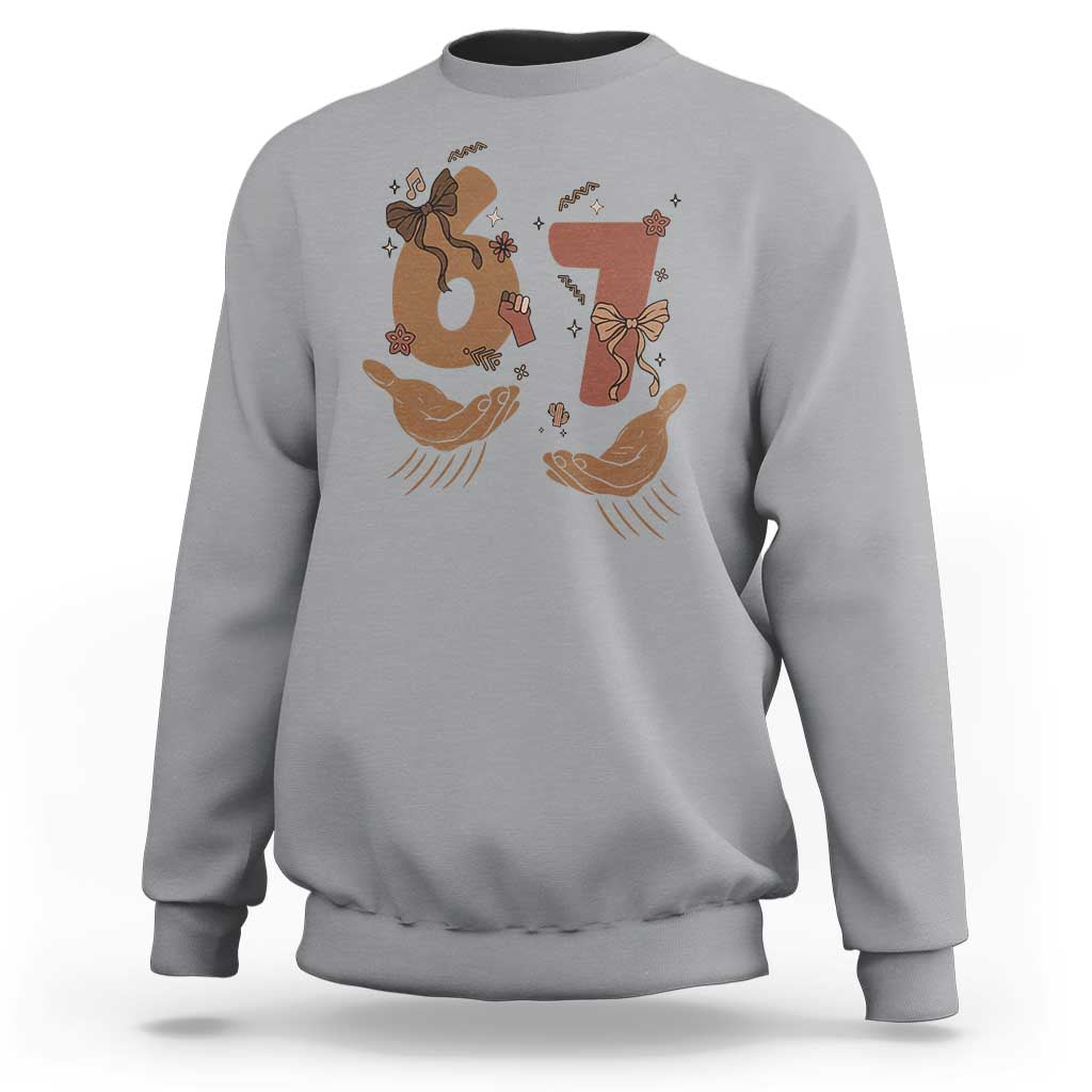 Funny Six Seven Meme Sweatshirt Black History Women Gift